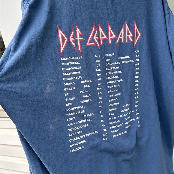 Def Leppard graphic concert T tour 2017 United States/Canada blue 2XL - Picture 3 of 9